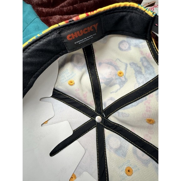 CHUCKY Good Guys Childs Play BIOWORLD OSFM Adjustable Men's Flat Bill Hat NWT - Picture 6 of 8